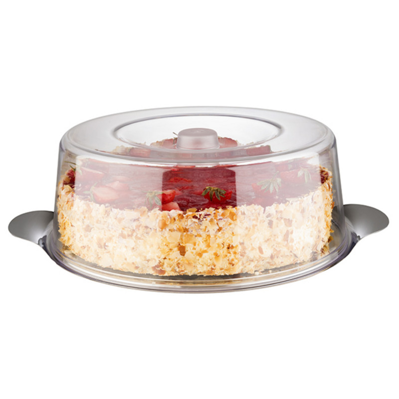 Présentoir à pâtisserie avec cloche inox 18/0 Ø 30 cm 11 mm Aps