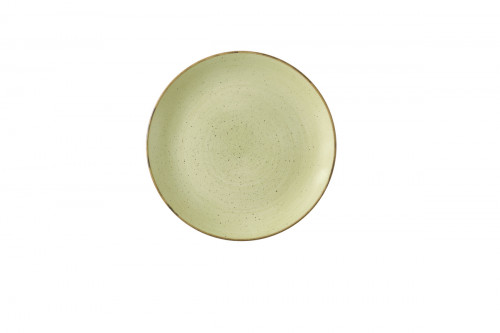 Assiette coupe plate rond Raw Green porcelaine vitrifiée Ø 28,8 cm Stonecast Raw Churchill