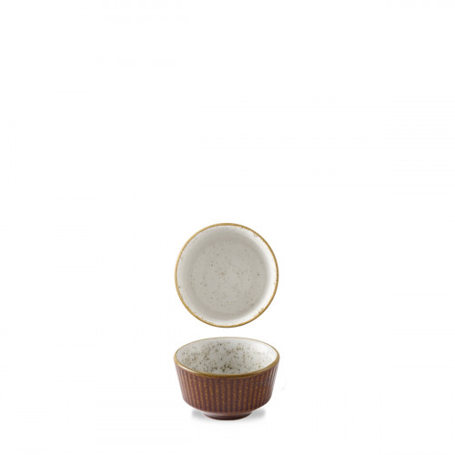 Pot à sauce rond brun porcelaine vitrifiée Ø 8 cm Kochi Churchill
