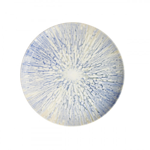 Assiette coupe plate rond bleu porcelaine Ø 26 cm Coral Essentials Collection