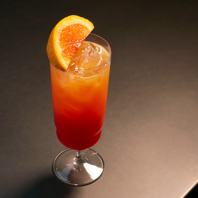 Verre à pied tequila sunrise verre cristallin 45 cl Backdoor Luigi Bormioli