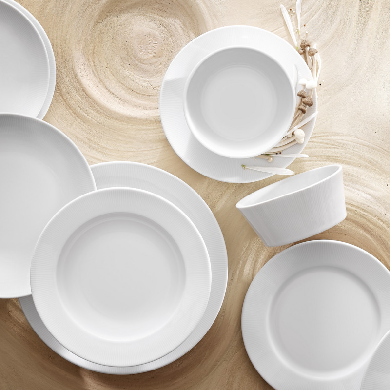 Bol à salade conique blanc porcelaine Ø 15 cm Eventail Pillivuyt