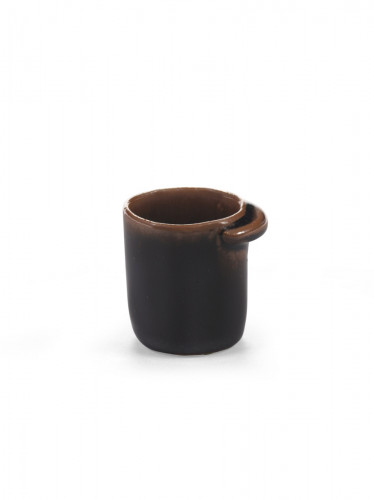 Tasse à expresso ovale Brown grès émaillé 7 cl 5,8 cm Out Of Lines Serax