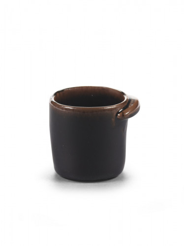 Tasse à café ovale Brown grès émaillé 12 cl 7,1 cm Out Of Lines Serax