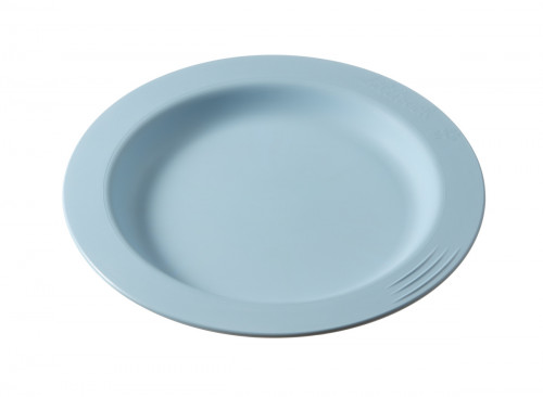 Assiette rond bleu ocean fibre végétale Ø 13,4 cm Liliroc Saint Romain