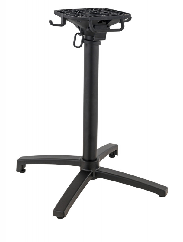Pied de table avec sytème pliant d''extérieur noir Modena Flexmob