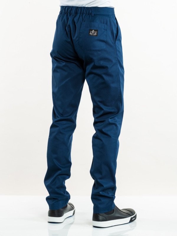 Pantalon de cuisine bleu marine 52 Marino Chaud Devant