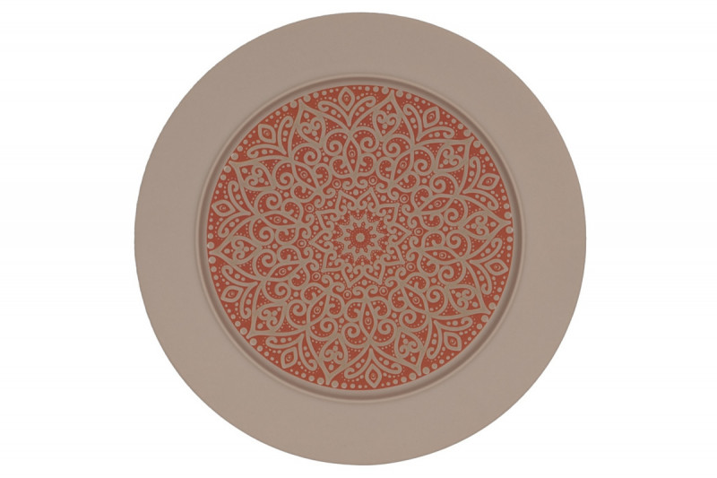 Assiette avec cloche rond Damask porcelaine vitrifiée Ø 12 cm Rihla Rak