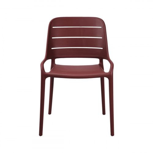 Chaise d'extérieur rouge 82x53x52 cm Foggia Flexmob